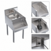 Thumbnail image #4 for Krowne Royal Series Freestanding Underbar Blender Station with Dump Sink and Recessed Blender Shelf, 18 x 24 Inches