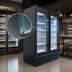 Thumbnail image #4 for Beverage-Air Marketeer MT53-1B Two-Section Reach-In Glass Door Refrigerated Merchandiser, Black, 41.66 Cu. Ft.