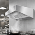 Thumbnail image #4 for SpecAir HES96-54 Short Front Wall-Mounted Exhaust-Only Commercial Kitchen Hood, 54-Inch