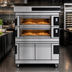 Thumbnail image #4 for Moretti Forni S120E 2-Deck Electric Pizza Deck Oven with Proofer and Refractory Stone Deck
