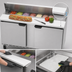 Thumbnail image #5 for Beverage-Air SPE60HC-12 60-Inch Two-Section Sandwich Prep Table with 12-Pan Top and 2 Doors