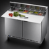 Thumbnail image #5 for Beverage Air SPE48HC-12C 48-Inch Two-Section Sandwich Top Refrigerated Prep Table with 12 1/6-Pan Top and 17-Inch Cutting Board