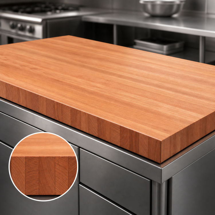 Product image #4 for Boos Block American Cherry Edge-Grain Kitchen Countertop, 132 x 30 x 2-1/4 Inches, Oil Finish