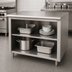 Thumbnail image #4 for Advance Tabco EB-SS-309M Open Front Cabinet Base Stainless Steel Work Table, 108 x 30 Inches
