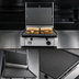 Thumbnail image #4 for Eurodib Single Countertop Panini Grill with Flat Cast Iron Top and Bottom Plates, 14.5 x 10 Inch, 220V