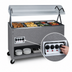 Thumbnail image #4 for Vollrath 2-Series Affordable Portable 3-Well Mobile Hot Food Station with Buffet Breath Guard and Open Storage Base, 208-240V