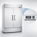 Thumbnail image #4 for Excellence Commercial Products DSS-42F Two-Section Reach-In Freezer, Solid Doors, 42.4 Cu. Ft., Bottom-Mounted Self-Contained Refrigeration