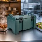 Thumbnail image #5 for Cambro Ultra Pan Carriers® UPC100192 Insulated Top-Loading GN Food Pan Carrier, 1 Pan, 40 Qt., Granite Green, Polyethylene