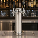 Thumbnail image #4 for Micro Matic USA D4743DTKR Countertop 1-Column Glycol-Cooled Draft Beer Tower, 2 Faucets, Polished Stainless Steel