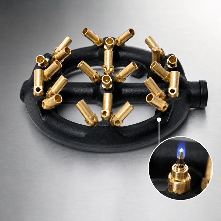 Product image #4 for Town Commercial Range Replacement 23-Tip Natural Gas Jet Burner with Pilot, 90,000 BTU, for SR-24G/SR-24M/SR-24C