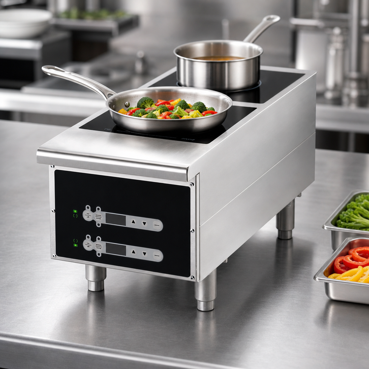 Product image #4 for Vollrath Cayenne Heavy-Duty 12-Inch Dual Hob Digital Countertop Induction Range