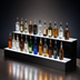 Thumbnail image #5 for Krowne Royal Series 48-Inch 2-Tier Lighted Countertop Liquor Display, Right-Side Cord, 24-Bottle Capacity