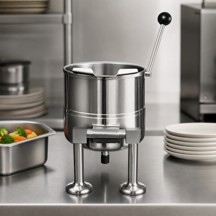 Product image #4 for Groen TDC/3-3 Tabletop Direct Steam Kettle, 3 Quart, 2/3 Jacket, Hand Tilt