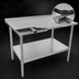 Thumbnail image #4 for John Boos Stallion 84-Inch x 36-Inch Stainless Steel Work Table with 1-1/2-Inch Rear Backsplash, Stallion Safety Edge, and Adjustable Undershelf