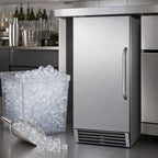 Thumbnail image #5 for Summit Commercial Summit Appliance BIM44GCSSADA Undercounter Full-Size Dice Ice Maker with 25 lb Bin, Built-In Pump, Stainless Steel