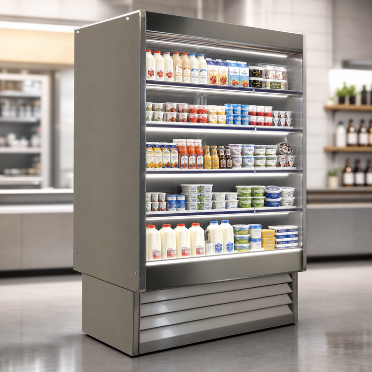 Product image #4 for Howard-McCray 35E Series 75-Inch Self-Contained Dairy Open Merchandiser with LED Shelves