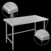 Thumbnail image #4 for Advance Tabco 144-Inch x 30-Inch 14-Gauge 304 Stainless Steel Work Table with Countertop/Marine Edge and Open Galvanized Base