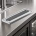 Thumbnail image #4 for Perlick 5000 Series Surface-Mount Stainless Steel Drip Tray Trough with Removable Louvered Glass Rack and 1/2-Inch Drain