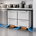 Thumbnail image #4 for Turbo Air PRO Series 2-Section Front-Breathing Undercounter Drawer Refrigerator, 48 1/4 Inch Wide, Stainless Steel