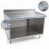 Thumbnail image #4 for Spec-Master Marine Series Stainless Steel Work Table with Open Front Cabinet Base, 120 x 30 Inches, 4-1/2 Inch Backsplash