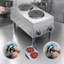 Thumbnail image #4 for 14-3/4 Inch Wide Countertop Electric Hot Plate with Two Solid Cast Iron French Plate Burners, Stainless Steel