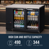 Thumbnail image #4 for Everest Refrigeration 49-Inch Two-Section Back Bar Refrigerator with Locking Glass Doors, 14 Cu. Ft.