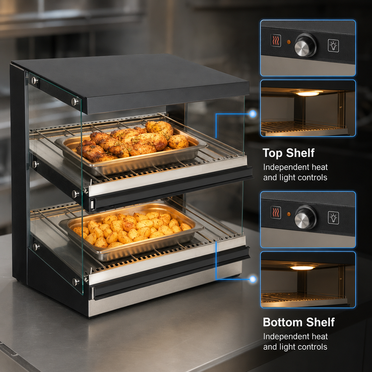 Product image #4 for Sierra 24-Inch Countertop Heated Pass-Through Hot Food Display Merchandiser
