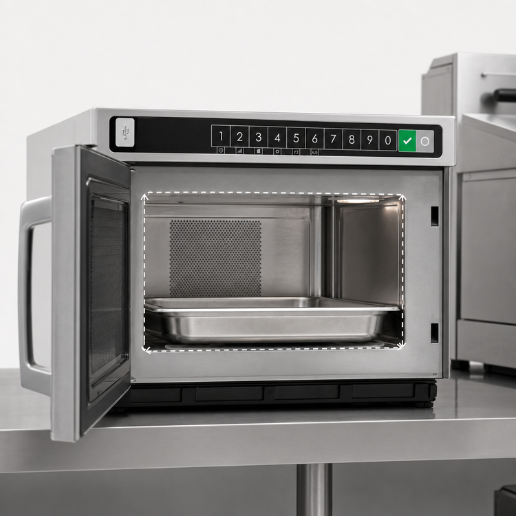 Product image #4 for Amana Commercial HDC1815 Heavy Volume Countertop Microwave Oven, 1800 Watt, 0.6 Cu. Ft., 208/240V, Stackable