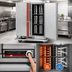 Thumbnail image #4 for EnduraHeat Heat Retention Banquet Cart with Double Doors, Stainless Steel, 96 Covered Plates