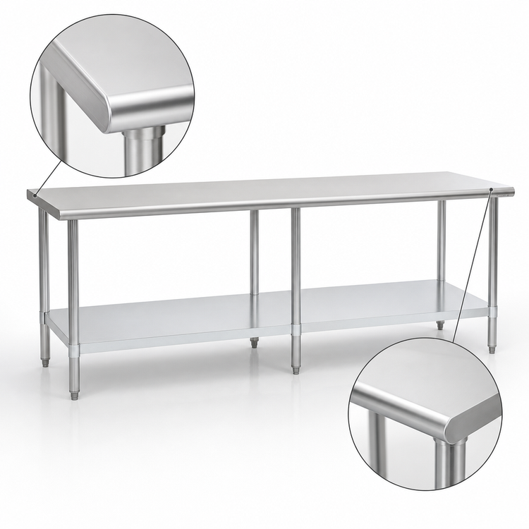 Product image #4 for Eagle Deluxe Series 108-Inch x 36-Inch Stainless Steel Work Table with Adjustable Undershelf