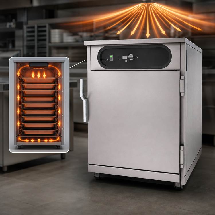 Product image #4 for hotLOGIX HL8-5 Undercounter Heated Holding Cabinet, 1 Compartment, Solid Door, 10 Pan Capacity