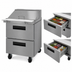 Thumbnail image #4 for Hoshizaki Steelheart SR27B-12MD2 27-Inch One-Section Mega Top Prep Refrigerator with 2 Drawers and 12-Pan Rail