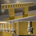 Thumbnail image #4 for Glastender Double-Column Bridge Draft Dispensing Tower, 14-Faucet, Countertop, Air-Cooled, Polished Brass Finish
