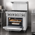 Thumbnail image #5 for CookRite 36-Inch 6-Burner Open Burner Gas Range with Standard Oven, LP, Backriser Hi-Shelf