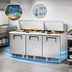 Thumbnail image #4 for True 72-Inch Three-Section Sandwich/Salad Prep Table with 30-Pan Top and R290 Self-Contained Refrigeration