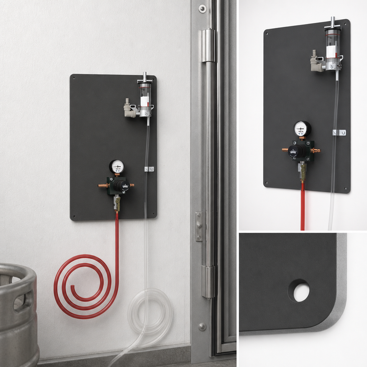 Product image #4 for Krowne MasterTap Single-Line Beer Regulator Panel with Empty Keg Detector