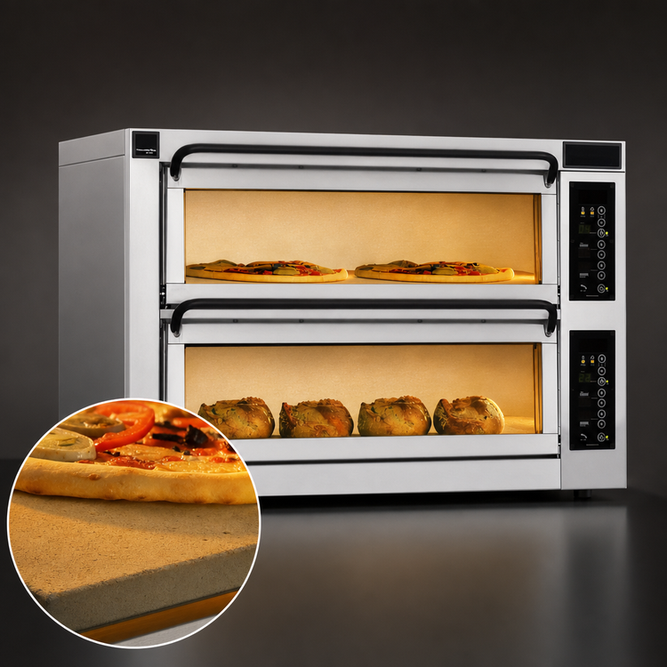 Product image #4 for PizzaMaster 400 Series Dual-Chamber Countertop Electric Stone Hearth Pizza Oven