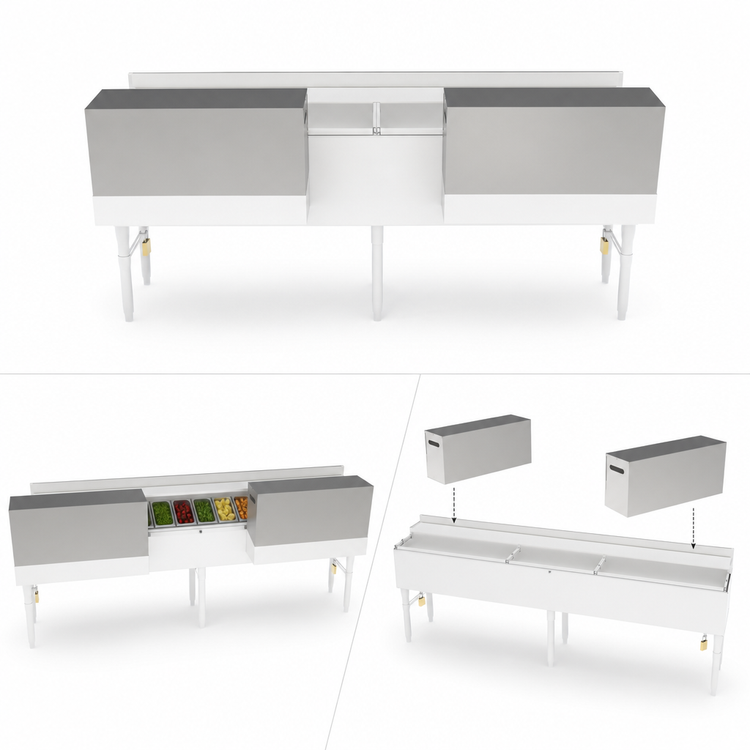 Product image #4 for John Boos Double 36-Inch Speed Rail Locking Cover