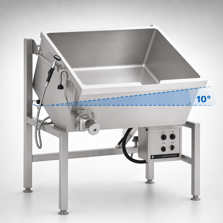 Product image #4 for Legion Combi-Pan Electric Power-Tilt Tilting Skillet, 27.4 Gallon, Open Frame