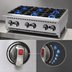 Thumbnail image #4 for Winco Spectrum™ 36-Inch Countertop Natural Gas Hot Plate with 6 Open Burners