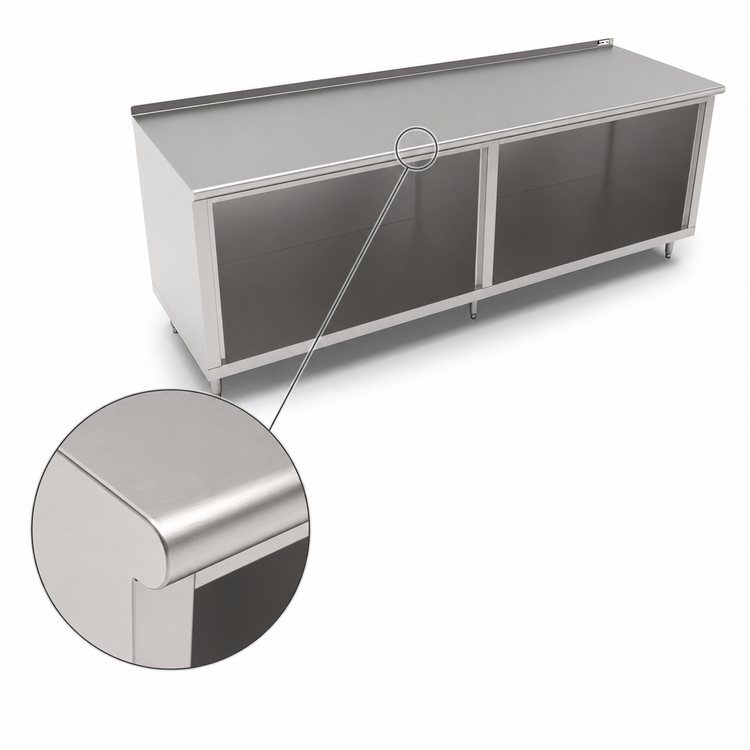 Product image #4 for John Boos 108-Inch x 24-Inch Open Front Modular Base Work Table with 1-1/2-Inch Rear Up-Turn