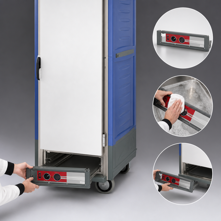 Product image #4 for Metro C5 3 Series Full-Height Heated Holding and Proofing Cabinet, Blue, Low Watt, Fixed Wire Slides