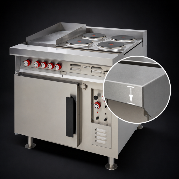 Product image #5 for Lang 36-Inch Electric Heavy Duty Range with Convection Oven Base, 12-Inch Hot Top and 4 French Plates