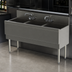 Thumbnail image #4 for Top Shelf TS Series Extra Capacity 3-Compartment Stainless Steel Underbar Sink Unit, 54-Inch Wide