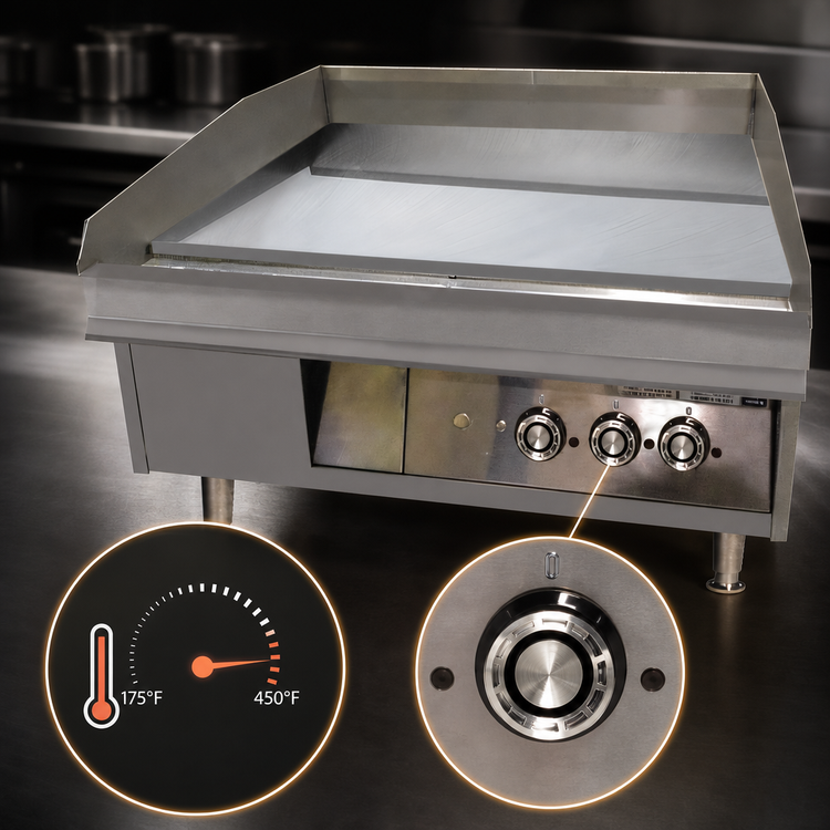 Product image #5 for Lang LG Series 36-Inch Countertop Gas Griddle with 1-Inch Steel Plate and Solid State Thermostats