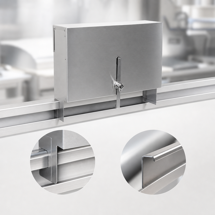Product image #4 for CHOICE Single 31-Inch Stainless Steel Speed Rail Locking Cover