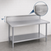 Thumbnail image #4 for Duke 144-Inch x 36-Inch Stainless Steel Work Table with 10-Inch Riser and Undershelf