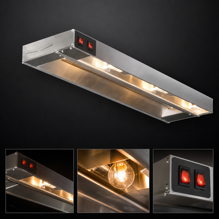 Product image #4 for Eagle RedHots 144-Inch Single Lighted Strip Heat Lamp with Remote, 208V, Standard Wattage