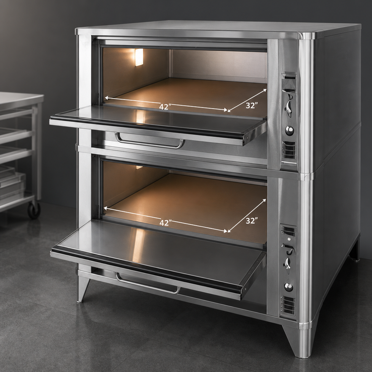 Product image #4 for Blodgett Double-Deck Gas Deck Oven with 42 x 32 Inch Deck Interiors