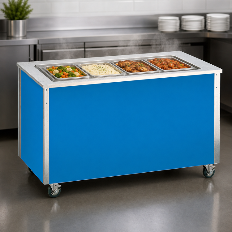 Product image #4 for Vollrath 4-Series Signature Server® Modular 4-Pan Bain Marie Hot Food Station, 60 x 28 x 30 Inch, Wet Operation, Mobile
